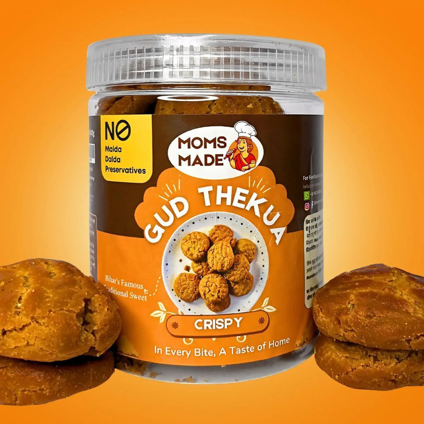 Momsmade Gud Thekua (Jaggery) (Crispy) Cookies(400 g)