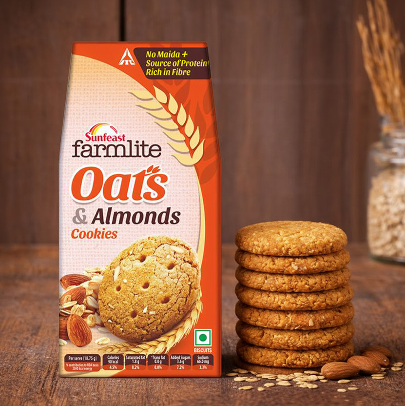 Sunfeast Farmlite Oats with Almonds Biscuits Digestive Biscuit(150 g)
