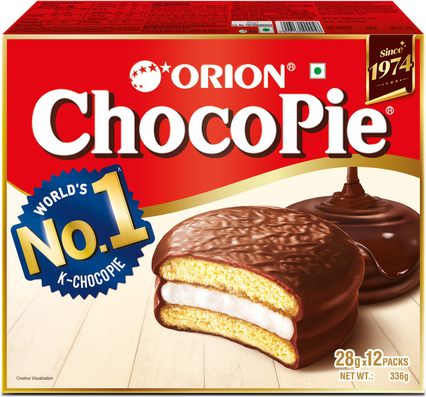 ORION Choco Pie Chocolate Coated Soft Biscuit Cream Filled Biscuit(336 g)