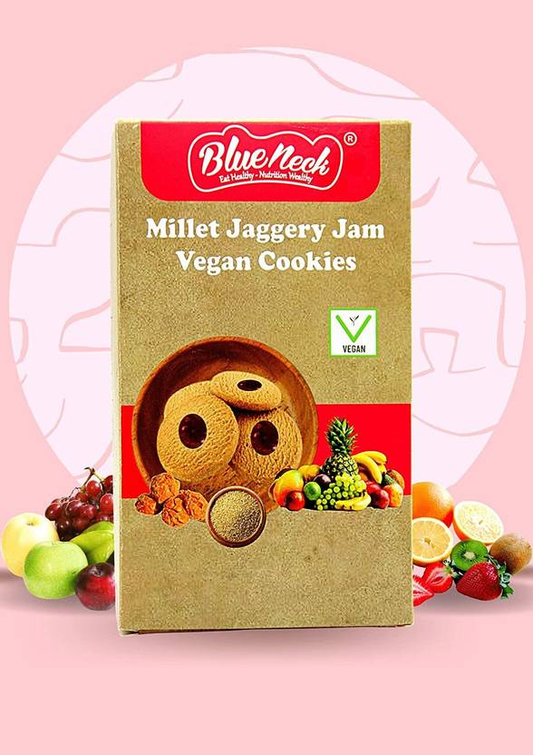 Blueneck Millet Jaggery Jam Vegan Cookies Delicious & Crunchy Cookies