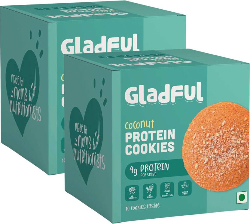 Gladful Coconut Protein Cookies For Kids And Families, No Maida, No
