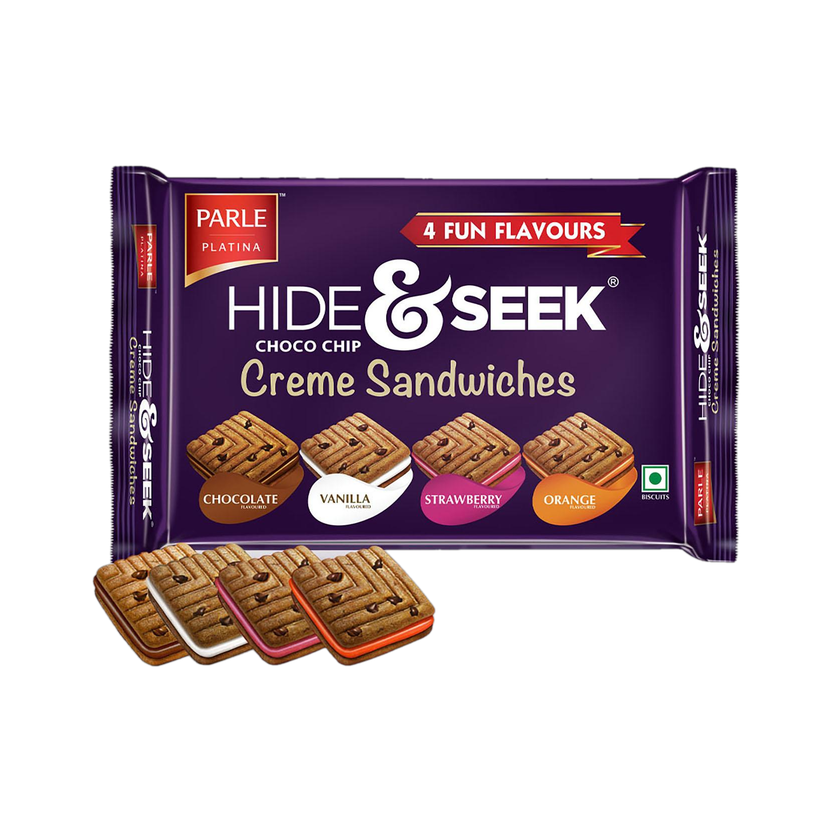 PARLE Hide & Seek Choco Chip Creme Sandwiches Cookies(400 g)