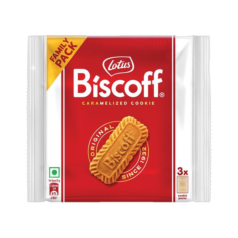 Lotus Biscoff Original Caramelized Cookie Family Pack Cookies(225 g)