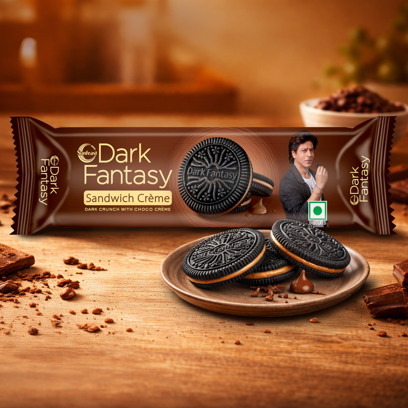 Sunfeast Dark Fantasy Creme, Made With Real Chocolate Cream Filled Biscuit(79 g)
