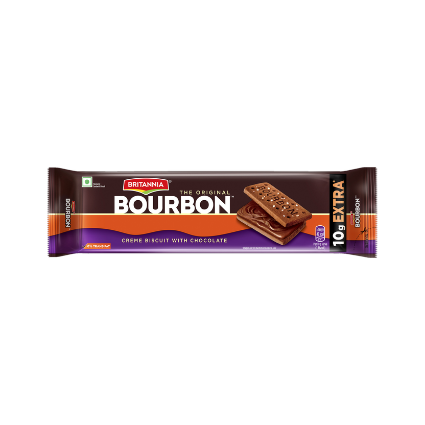 BRITANNIA Bourbon Biscuits Cream Sandwich Biscuit(150 g)
