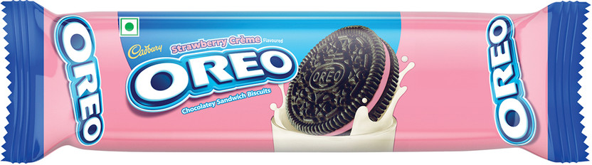 Cadbury Oreo Strawberry Flavour Cream Sandwich Biscuit(108.55 g)