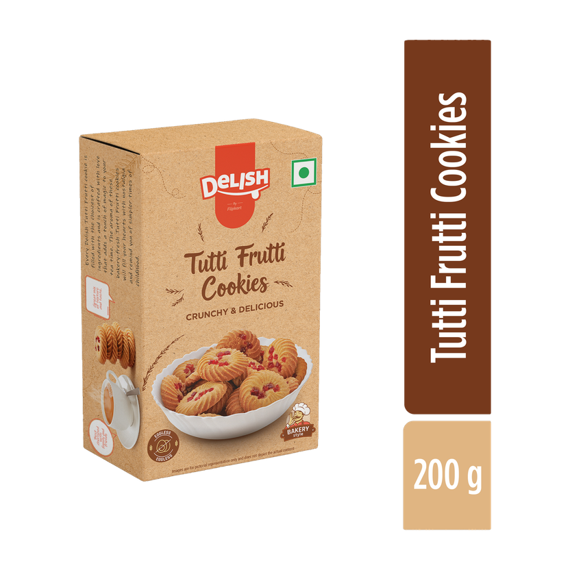 Delish by Flipkart Tutti Frutti Cookies(200 g)