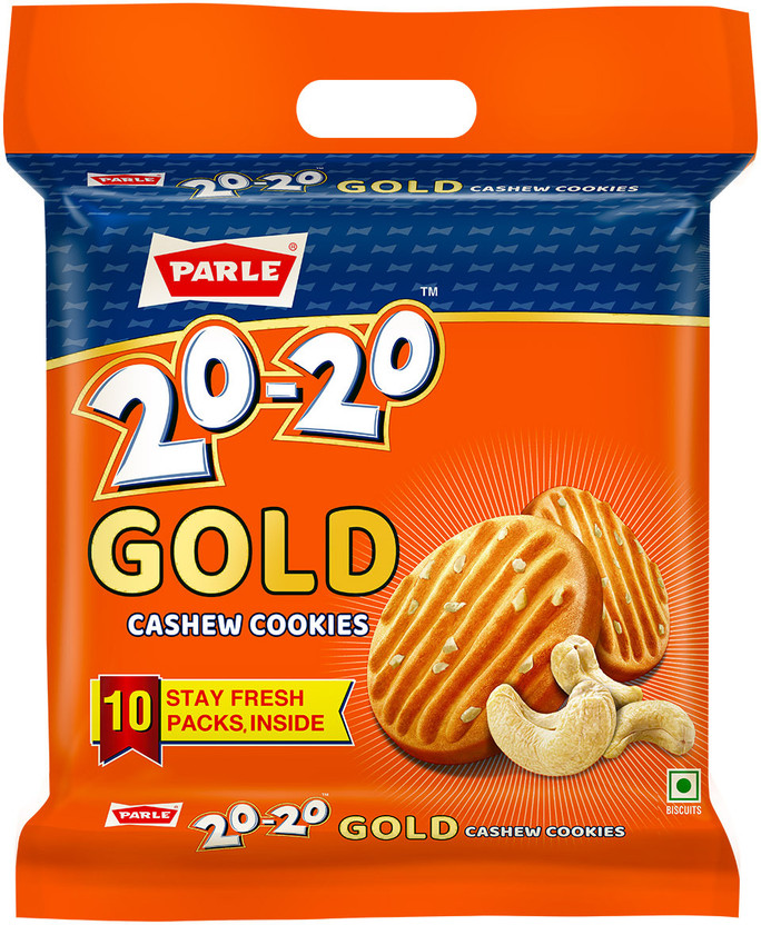 PARLE 20-20 Gold Cashew Cookies Biscuit(936 g)