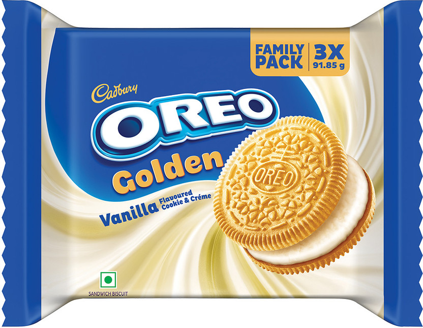 Cadbury Oreo Golden Vanilla Flavoured Cookie & Creme Cream Filled Biscuit(275.55 g)