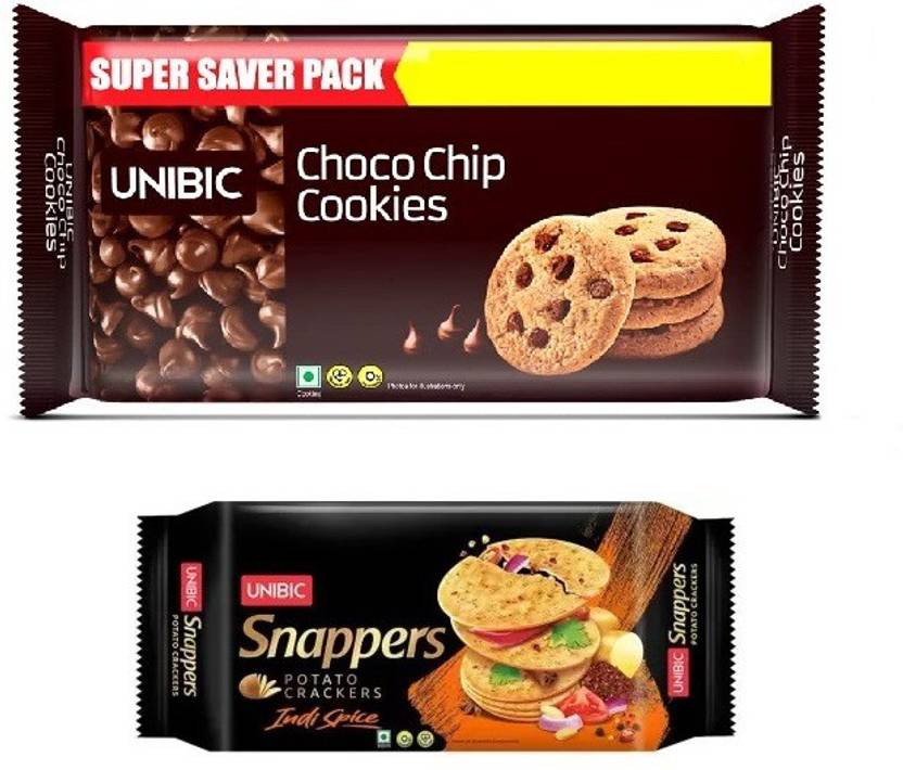 UNIBIC Snappers Potato Cracker & Choco Chips Cookies Cookies Price in