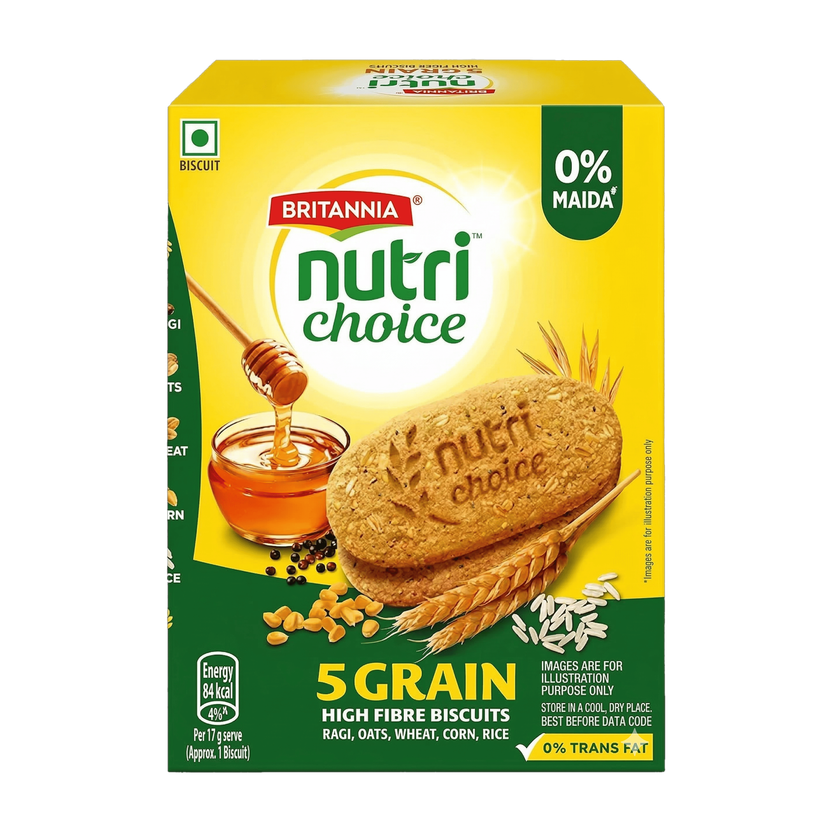 BRITANNIA Nutrichoice 5 Grain Digestive Cookies(200 g)