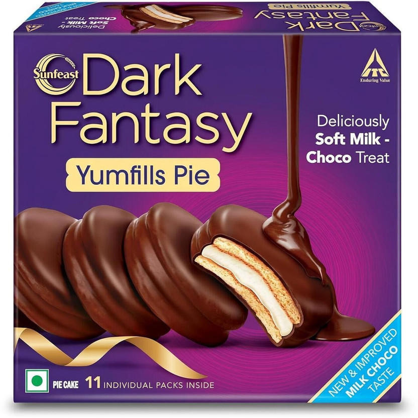 Sunfeast Sunfeast Dark Fantasy Yumfills Pie SOFT MILK CHOCO TREAT Cookie Cake Biscuit(273 g) - Flipkart Deal