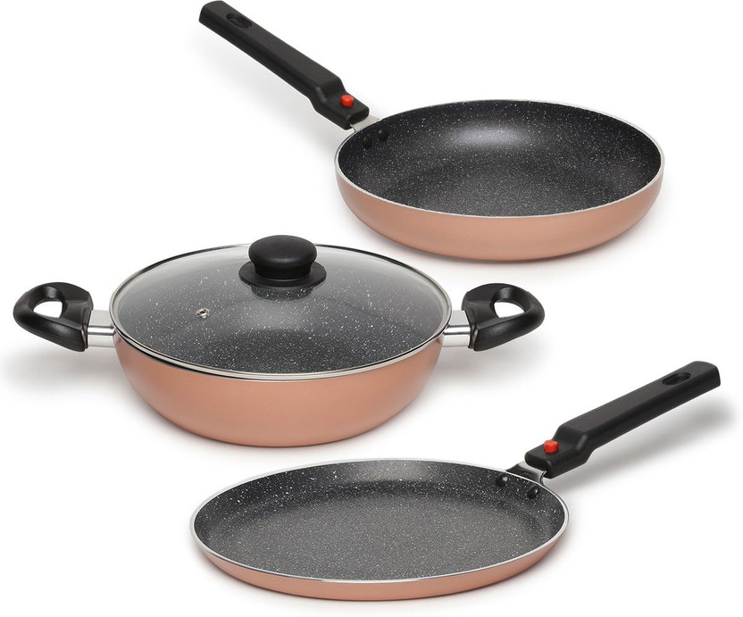 Prestige Festival Pack - Build Your Kitchen Induction Bottom Non-Stick Coated Cookware Set(Aluminium, 3 - Piece)
