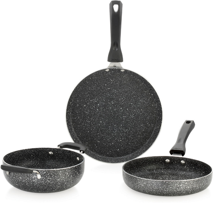 iVBOX Non-Stick Coated Cookware Set(Aluminium, 3 - Piece)