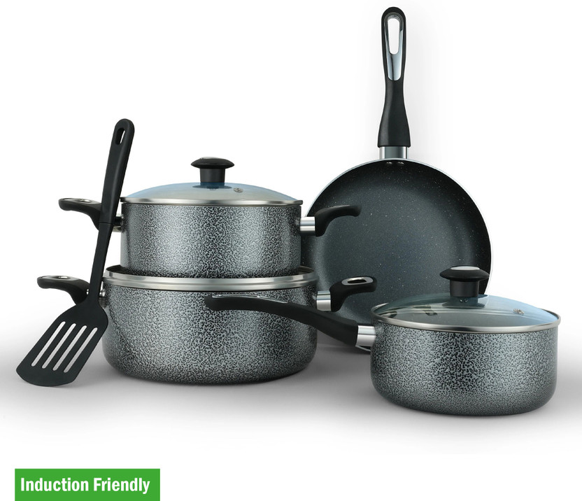 IMPEX NCB7108DM Induction Bottom Non-Stick Coated Cookware Set(Aluminium, 8 - Piece)