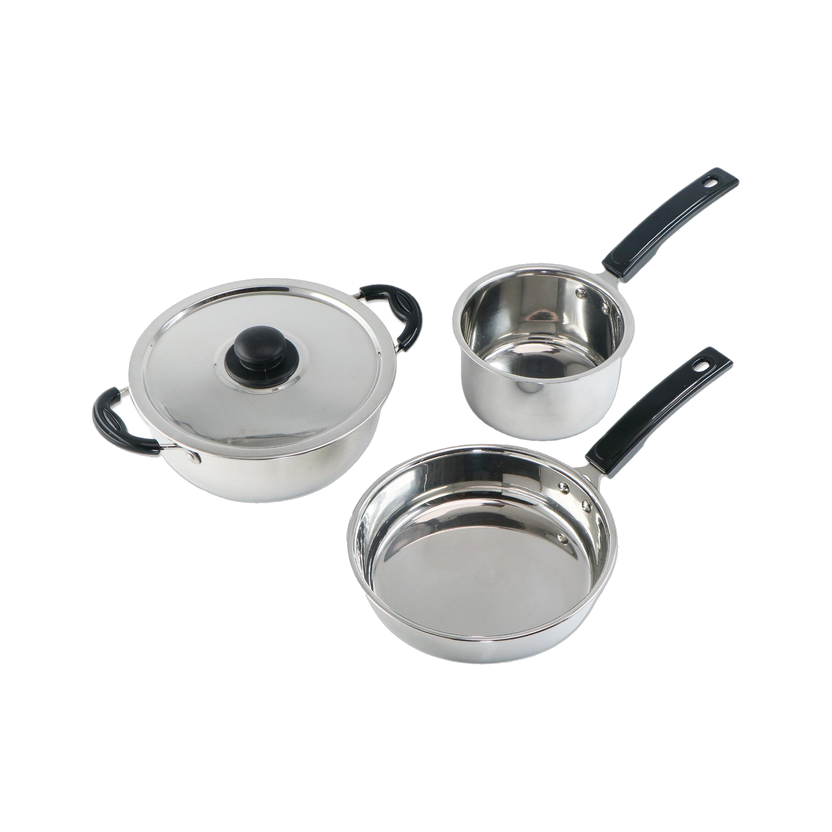 Flipkart SmartBuy Cookware Set(Stainless Steel, 3 - Piece)