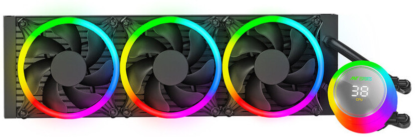 Ant Esports ICE Chroma 360 ARGB 360mm ARGB Liquid Liquid Cooling Cabinet Cooler(Black)