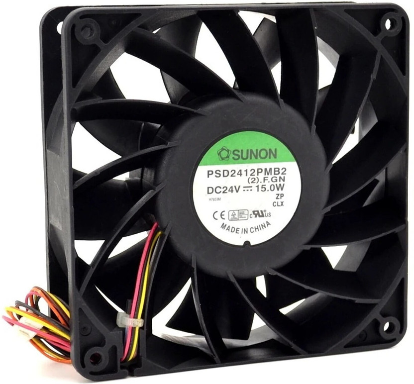 ADA2Z MODEL PSD2412PMB DC 24V 15.0W SIZE 120X120X38MM DUAL BALL BEARING HIGH SPEED FAN Fan with Heat Pipes All in one Cooler(Black)