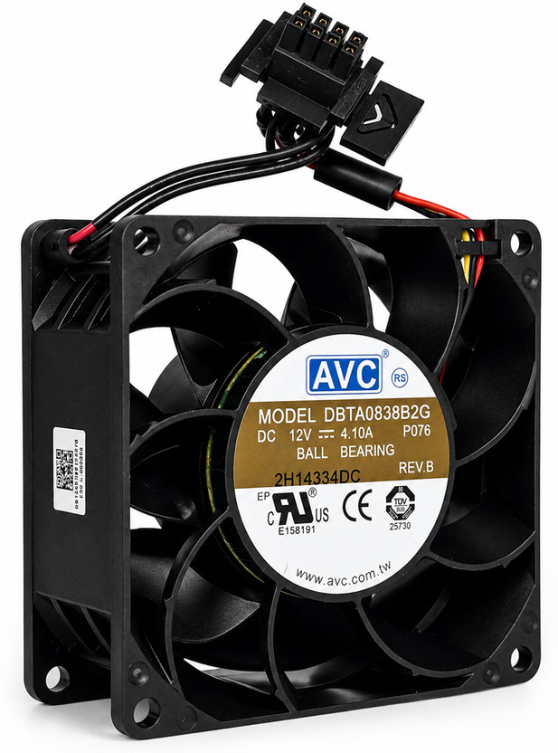 SB Enterprises AVC DBTA0838B2G 80mm High Speed Server Cooling Fan 12V DC 15000 RPM Cooling Fan All in one Cooler(Black)