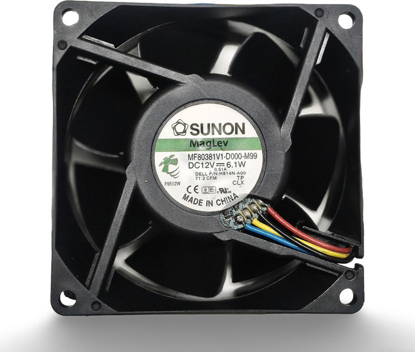 ADMALIK MF80381V1-D000-M9 12V 6.1W 80x80x38mm DC Cooling Fan High Speed 4-Wire Long Life Cooling Fan All in one Cooler(Black)