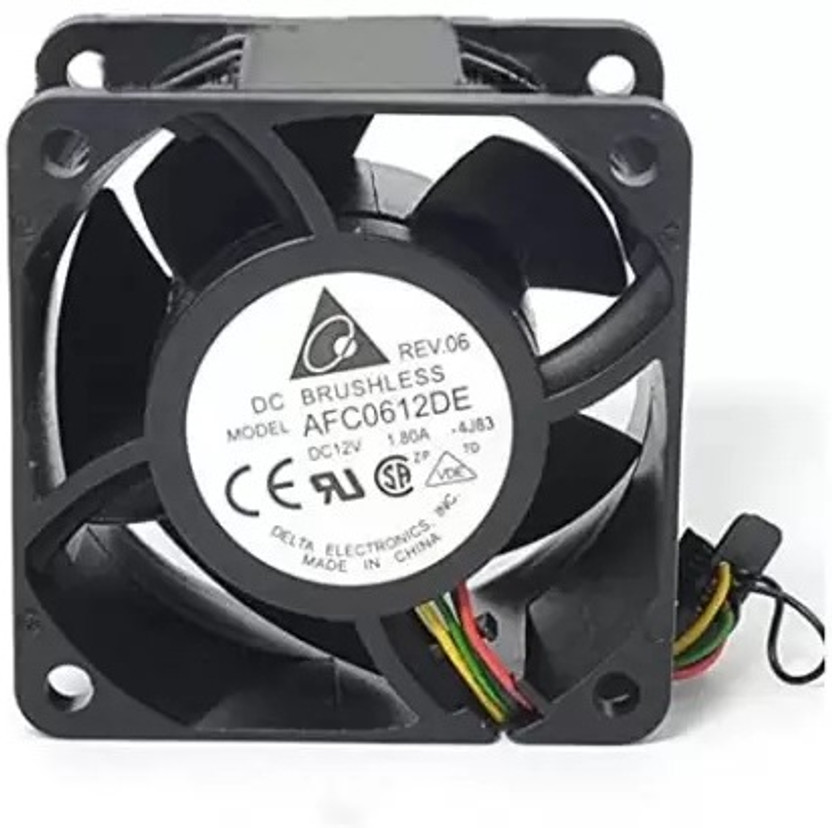 VINITRON Delta AFC0612DE 12V 1.8A 60*60*38mm 4Wire Brushless System Fan Cooler Cooling Fan All in one Cooler(Black)