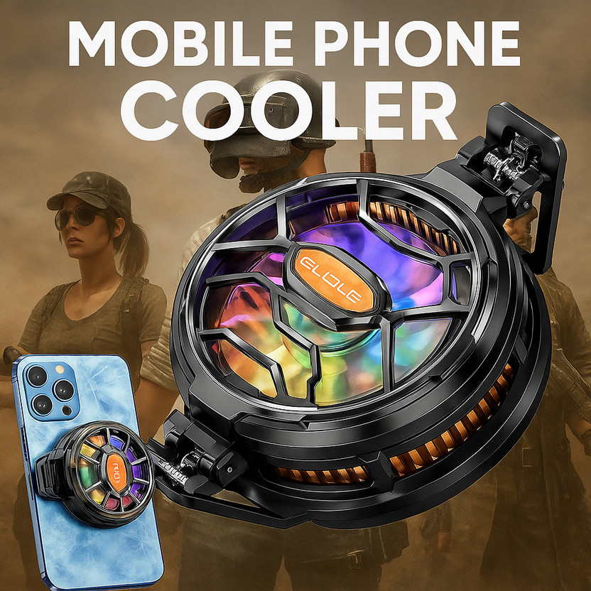MOBIZAC MOBIZAC FS03 Mobile Phone Cooler for Gaming Fan for Game Long Filming Gaming Phone Ergonomic Cooling Pad(Black) - Flipkart Deal