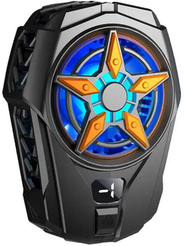 PAPLAJ ENTERPRISES Sl-09 Mobile Phone Cooler- Portable 2 Gear -Blue Backlight 1 Fan Ergonomic Cooling Pad(Black)