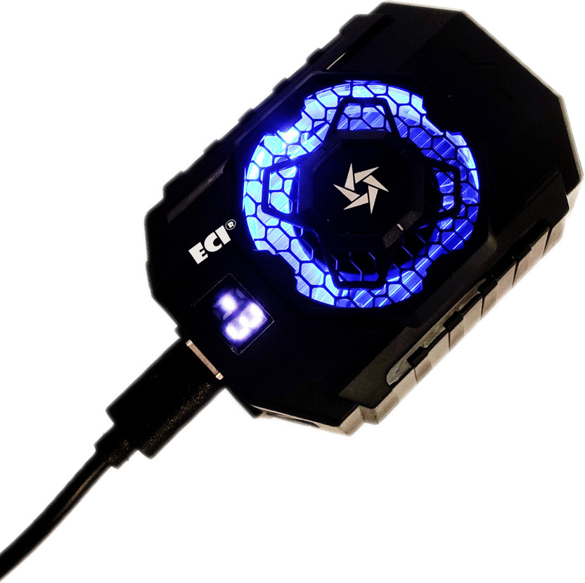 Eci x20 mobile phone Power Chill Game Pad chillar cooling fan 1 Fan Cooling Pad with Adjustable Height(Multicolor)