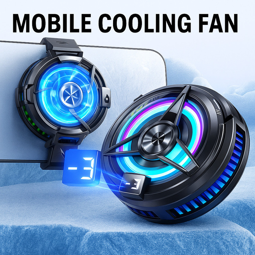 WRADER Gaming Phone Cooler for Mobiles, Long Gaming, Filming Session Mobile Radiator  Gaming Accessory Kit(Black, For Android)