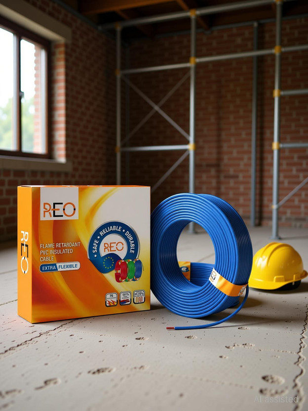 REO PVC With FR Property 0.75 mm Blue 90 m Wire(Blue)
