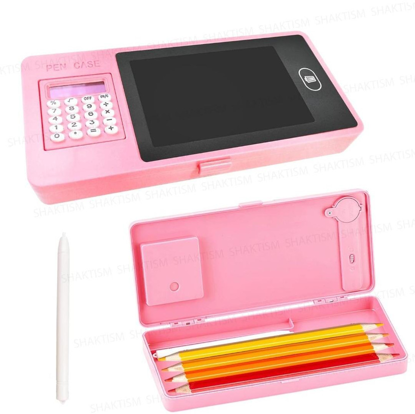 OKU one Kids LCD Writing Tablet with Calculator Pen Case Digital Drawing Pad Boys/Girls 0 ml 0 mm Stationary kit(Set of 1, Pink)