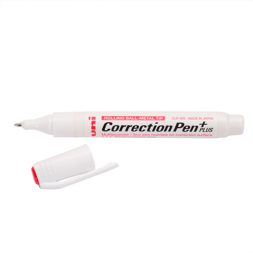 uni-ball CLP300 1.0 mm | Quick Drying & Water Resistance | Comfortable Grip 1 mm Correction Pen(Set of 1, White)