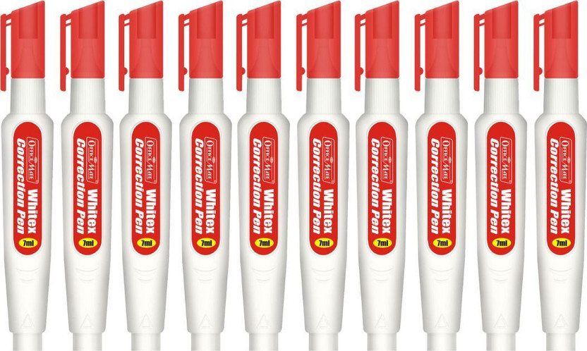 Soni Officemate Executive 1 mm Correction pen(Set of 10, White)