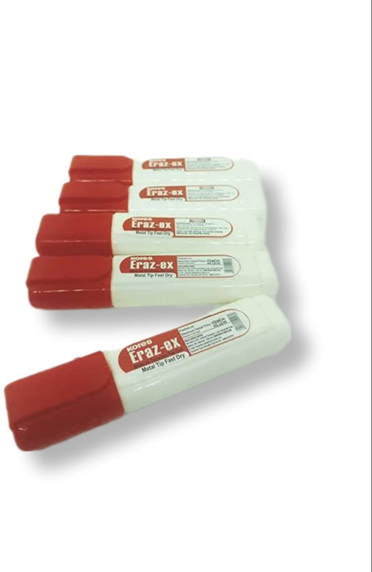 Eraz Correction Pen 12 ml 12 mm Correction Pen(Set of 5, White)