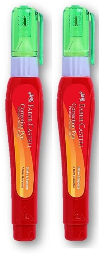 FABER-CASTELL Correction pen 2 mm Correction Pen(Set of 2, White)