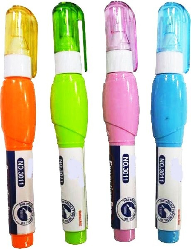 CRAZYGOL 1 0.8 ml 6 mm Correction Pen(Set of 4, Multicolor)
