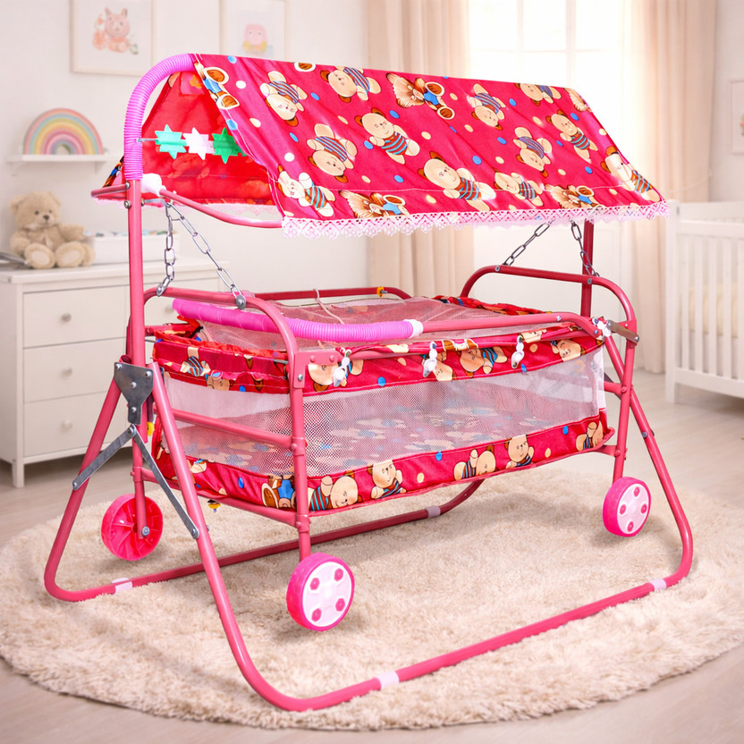 Avani MetroBuzz Baby Cradle Jhula Palna Dolna Swing For New Born Baby(Pink)