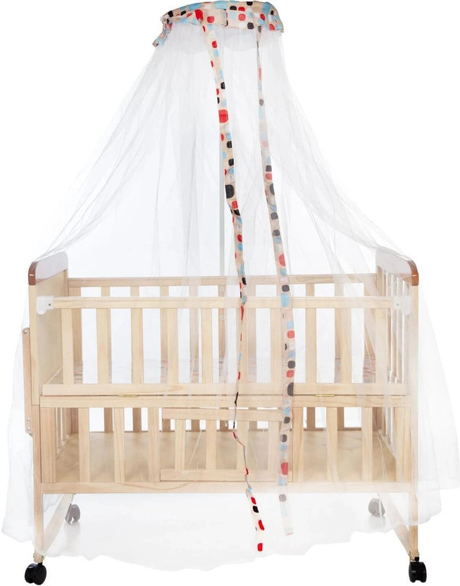 MeeMee MeeMee Premium Rocking Wooden Baby Crib,Attach to Parent Bed,Spacious Bed for 0-3 Yrs Cot(Wood) - Flipkart Deal