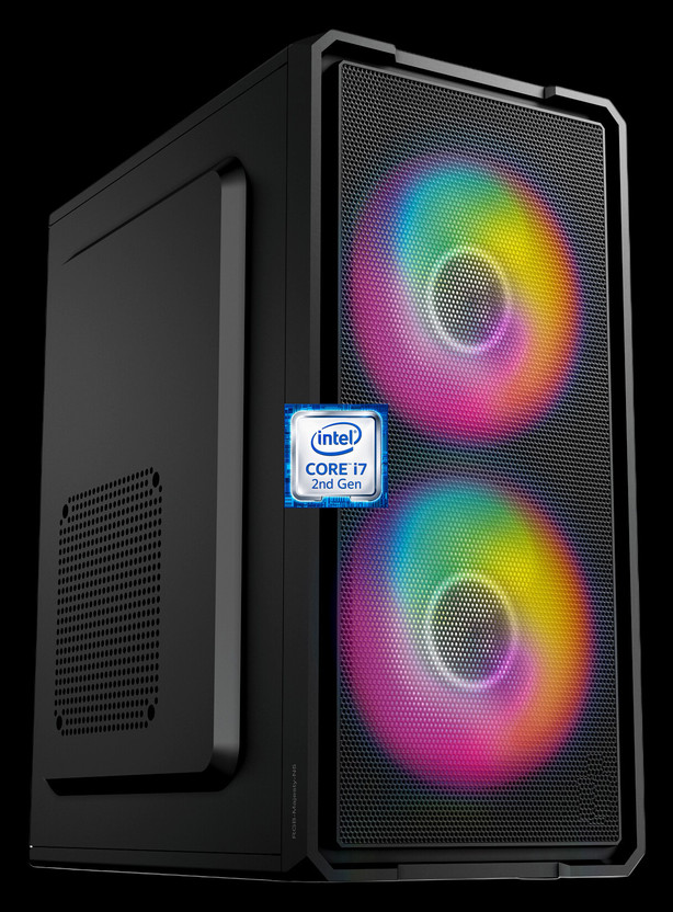 SOFTLINE Intel Core i7-2600 Quad Core Processor [8MB Cache, Up to 3.80 GHz] [JKY-N5] Intel Core i7 - 2600 Processor | Dual RGB Fans | Gaming PC (8 GB RAM/Intel Ultra HD Graphics/256 GB SSD Capacity/Windows 11 Pro) Gaming Tower with MS Office