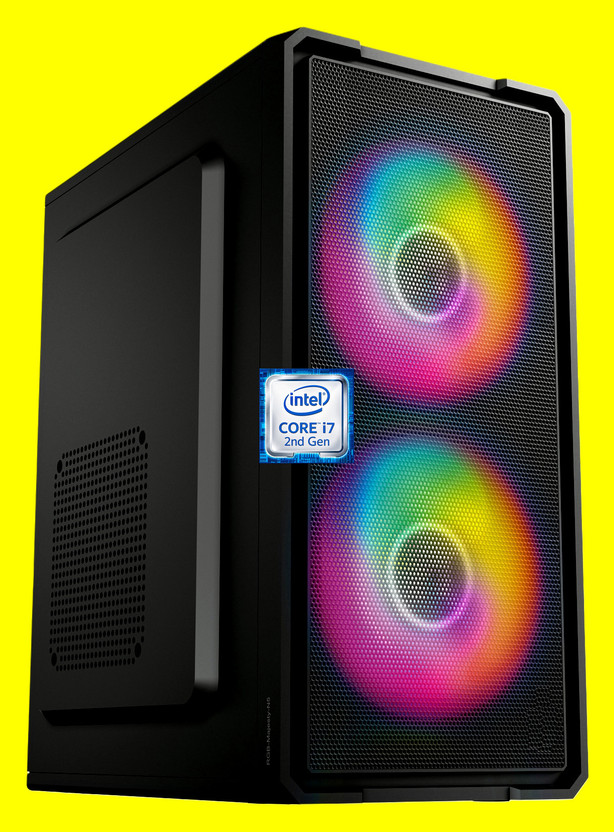MASTERROD Intel® Core™ i7-2600 Quad Core Processor [8MB Cache, 3.40 GHz] [IPK-N5] Intel Core i7 - 2600 Processor | Gaming PC | RGB-Majesty-N5 (8 GB RAM/Intel HD Graphics/256 GB SSD Capacity/Windows 11 Pro) Gaming Tower with MS Office