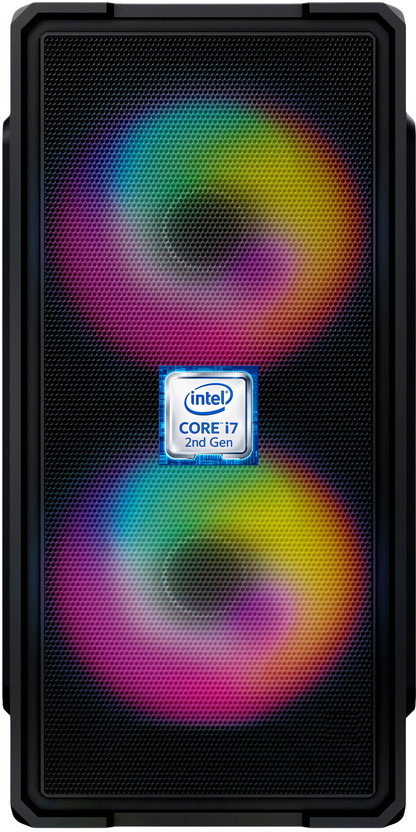 MASTERROD Intel Core i7 (2nd Gen) [4 Cores, 8 Threads, 8MB Cache, Up to 3.80 GHz] [GQY-N5] Dual RGB Fans | Gaming PC | Intel Core i7 - 2600 Processor (8 GB RAM/Intel Ultra HD Graphics/256 GB SSD Capacity/Windows 11 Pro) Gaming Tower with MS Office