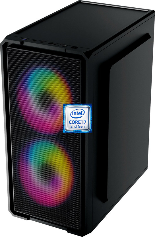 KEAMPER Intel® Core™ i7 (2nd Gen) Quad Core Processor [8MB Cache, 3.40 GHz] [BHG-N5] Intel Core i7 - 2600 Processor | Dual RGB Fans (8 GB RAM/Intel® HD 2000 Graphics/256 GB SSD Capacity/Windows 11 Pro) Gaming Tower with MS Office