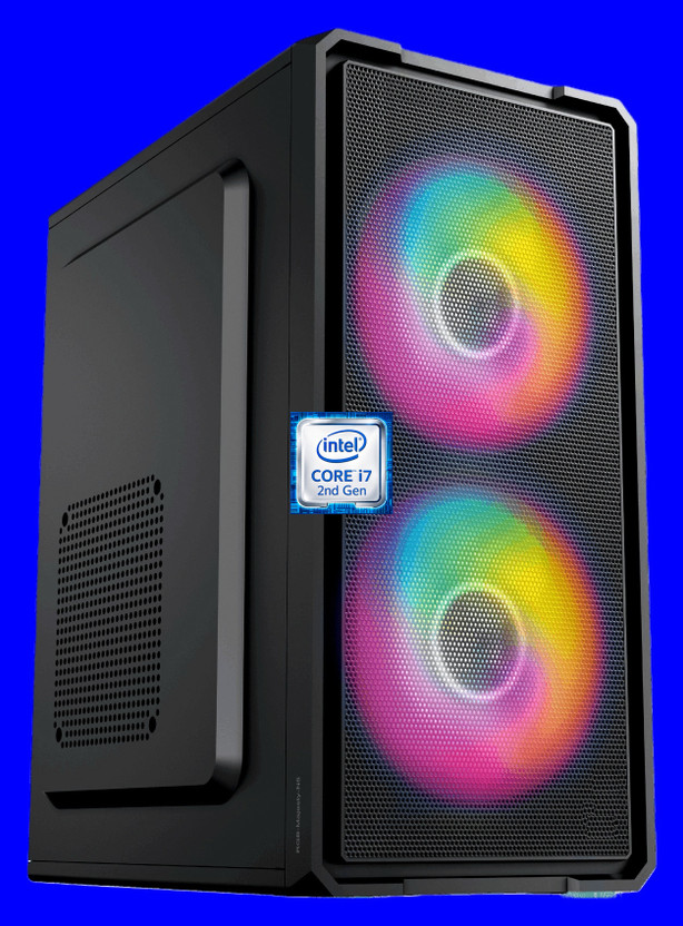 ODPRIDE Core™ i7-2600 Processor [GRE-N5] Dual RGB Fans | Gaming PC | Core™ i7 - 2600 Quad Core Processor (8 GB RAM/Intel® Ultra HD 2000 Graphics/256 GB SSD Capacity/Windows 11 Pro) Mini Gaming Tower with MS Office