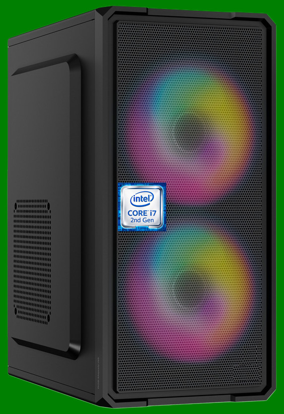 MASTERROD Intel Core i7-2600 Quad Core Processor [8MB Smart Cache, 3.40 GHz] [CGQ-N5] Intel® Core™ i7 - 2600 Quad Core Processor | Gaming PC with RGB Fans (8 GB RAM/Intel HD Graphics/256 GB SSD Capacity/Windows 11 Pro) Gaming Tower with MS Office