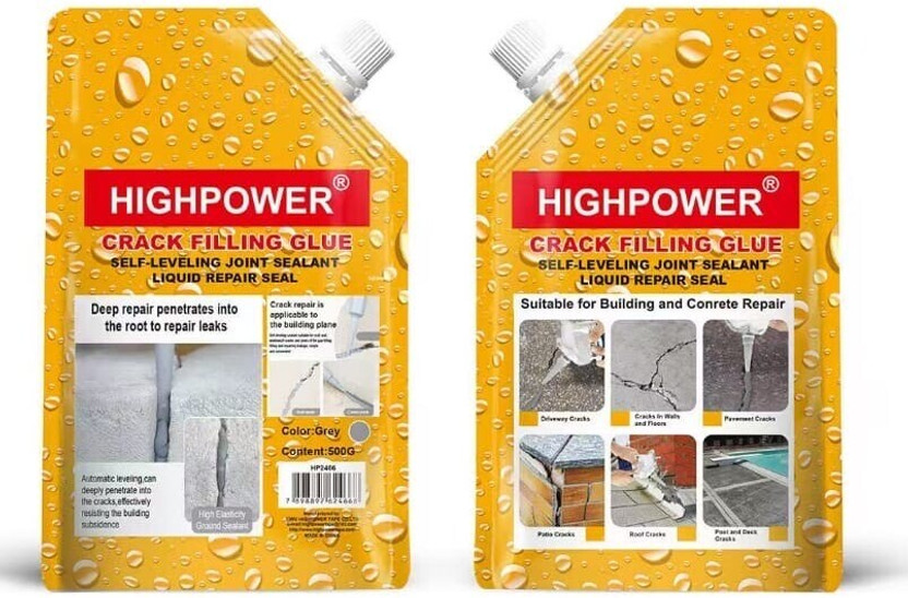 SUICUNE Concrete Crack Filler and Sealant, Quick Drying Cement Crack Filler Waterproof Crack Filler(500 g)