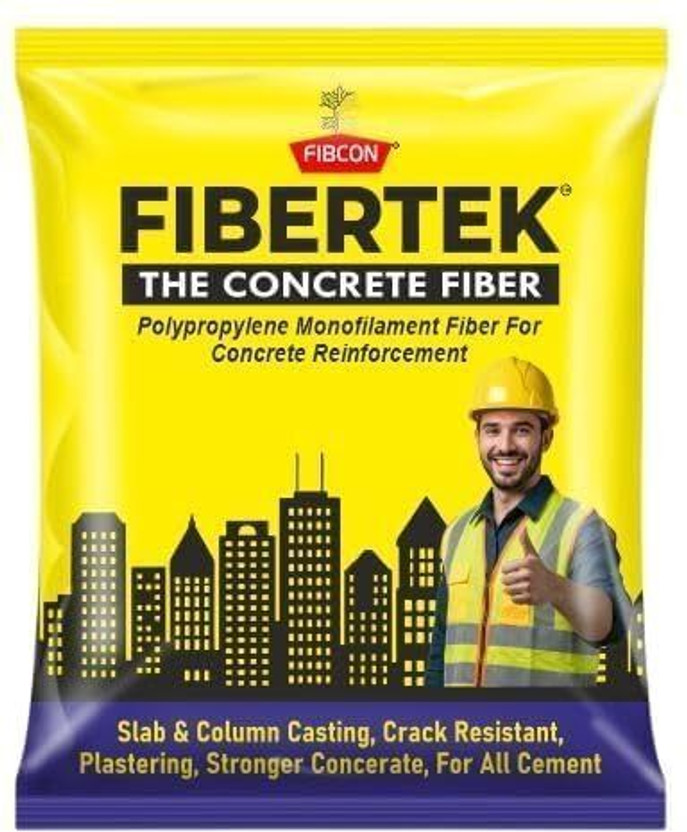 FIBERTEK Polypropylene Monofilament Glass Fiber for Concrete Pack of 20 x Crack Filler(100 g)
