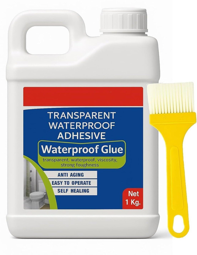 Cipzi VSHLOM 1Kg Transparent Waterproofing Glue with Brush Adhesive(1 kg)