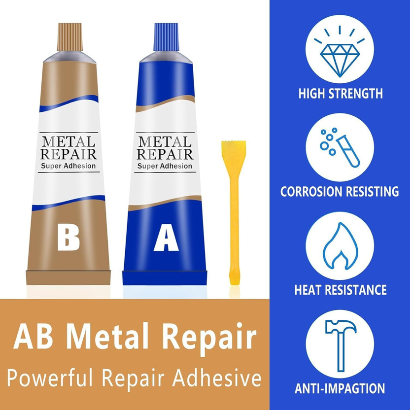 NURIZA Magic Metal Mending Cold Weld Repair Paste AB Strong Glue Adhesive(50 g)
