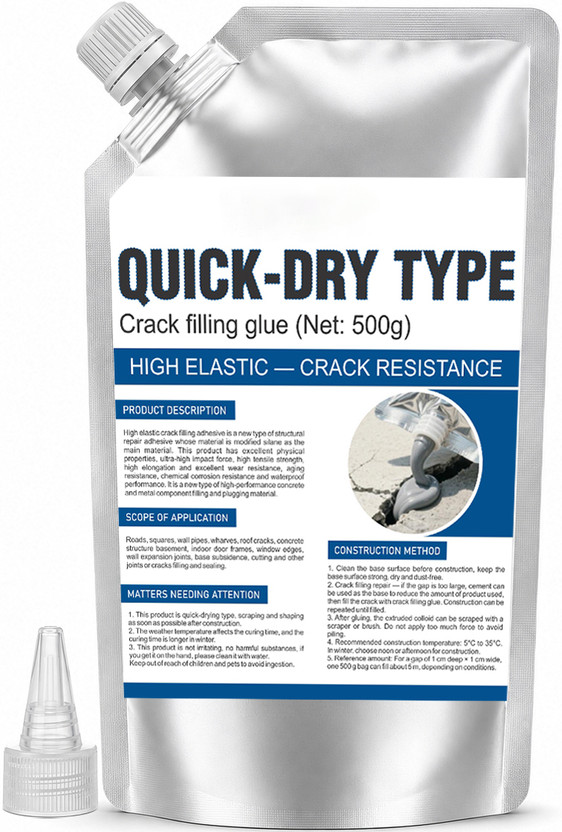 He Hari Waterproof Concrete Crack Repair Glue for Wall, Roof Crack Filler(500 g)