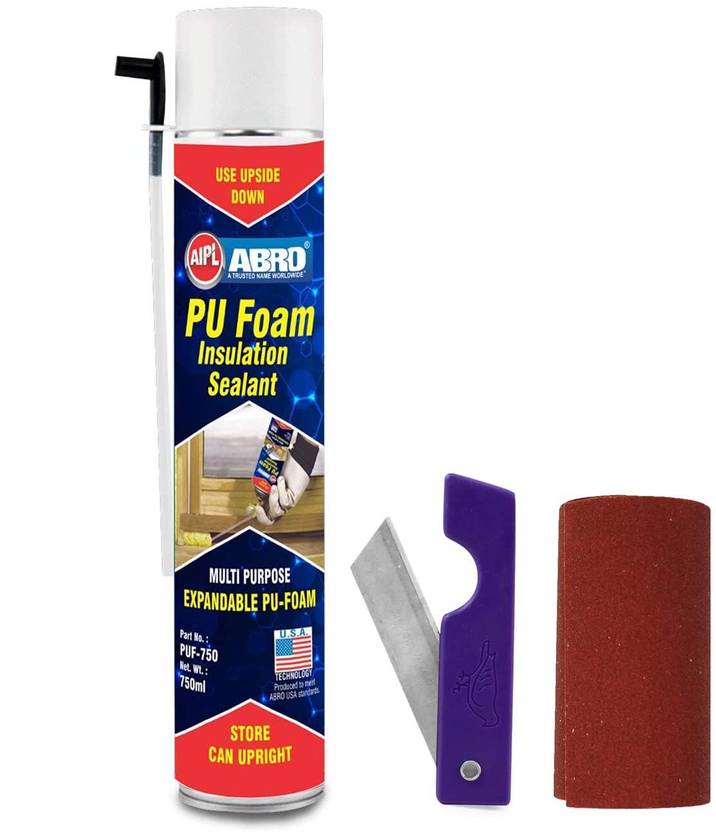 ABRO PU Foam Sealant Spray White for Repair Holes Gap Crack Wall Filing